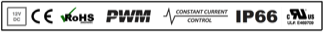 UL Recognized, RoHS, Puls Width Modulation, IP66